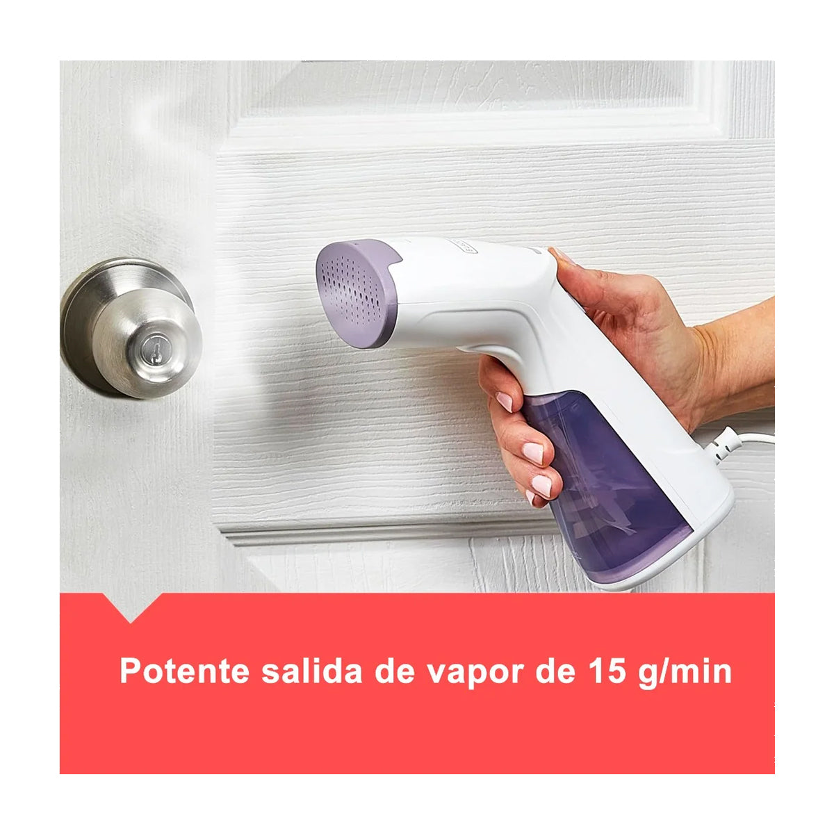 Black & Decker Vaporizador de Prendas | 6 Minutos de Vapor Continuo | Blanco