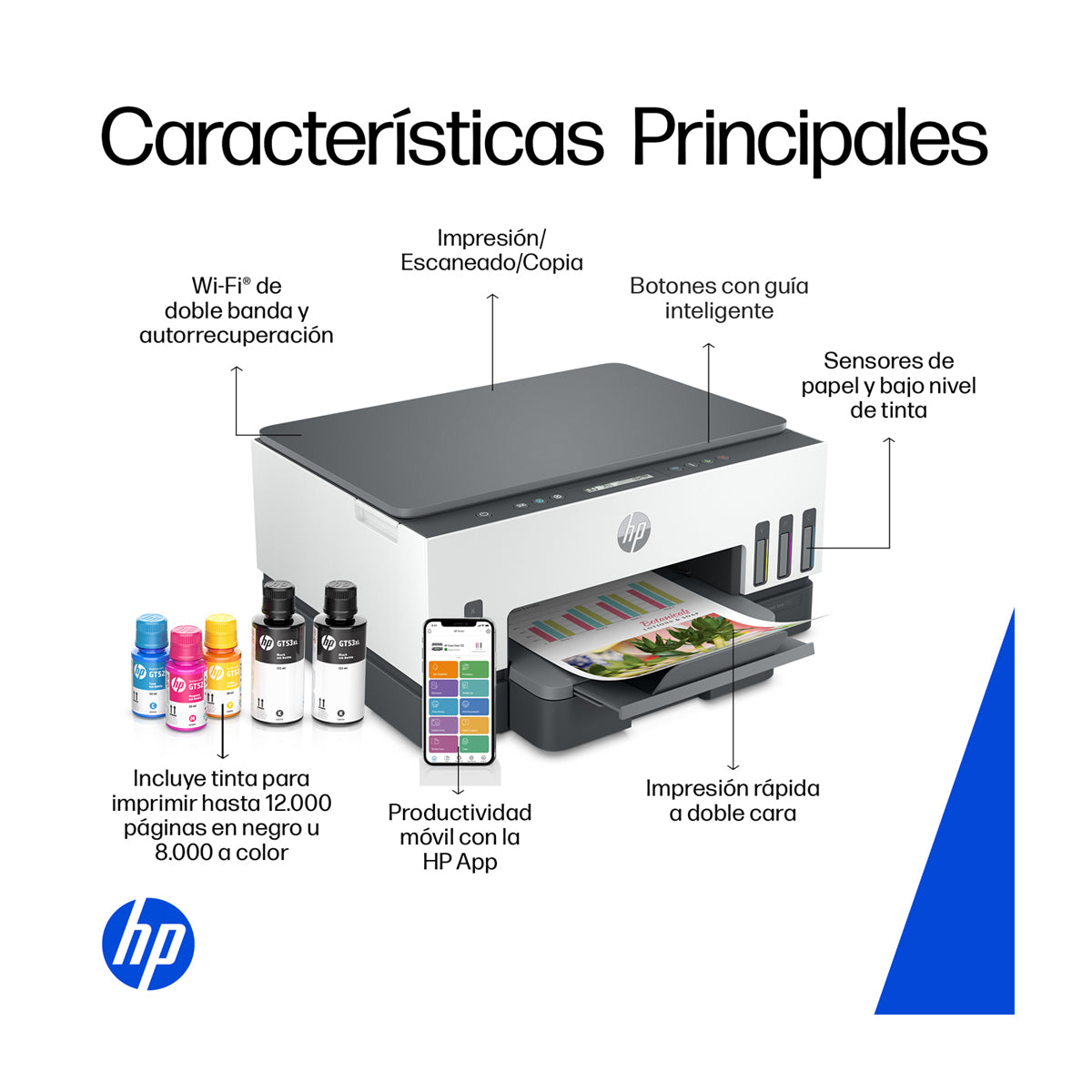 HP Smart Tank 720 Impresora Inalámbrica Multifuncional con Tanques de Tinta