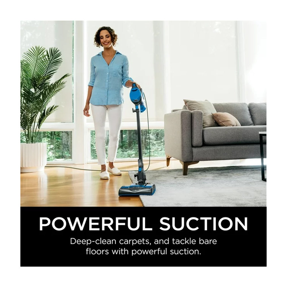 Shark Rocket Pet Aspiradora | Succión Potente | Dirección Giratoria | Ligera | Azul Gris