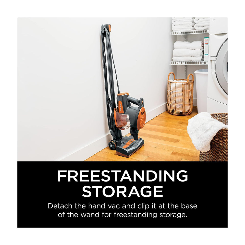 Shark Rocket Pet Aspiradora | Succión Potente | Dirección Giratoria | Ligera | Gris Naranja