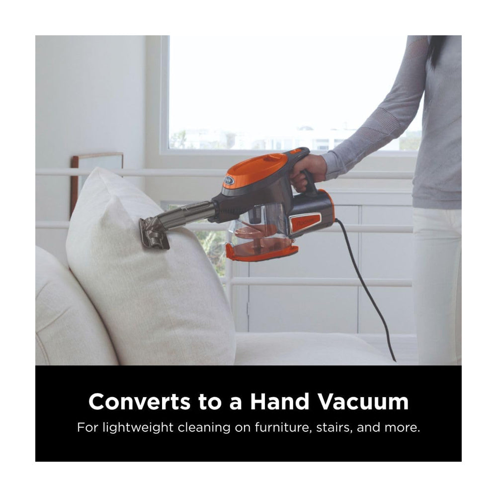 Shark Rocket Pet Aspiradora | Succión Potente | Dirección Giratoria | Ligera | Gris Naranja