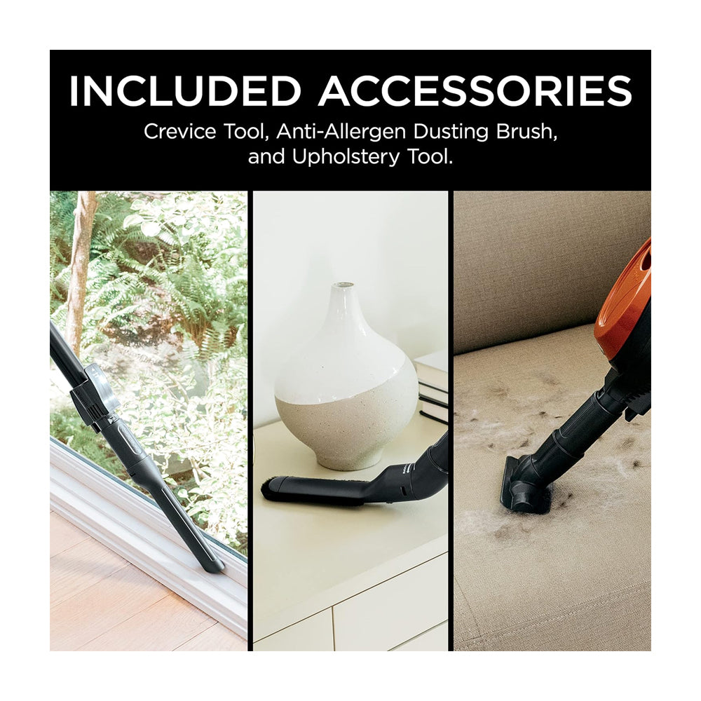 Shark Rocket Pet Aspiradora | Succión Potente | Dirección Giratoria | Ligera | Gris Naranja