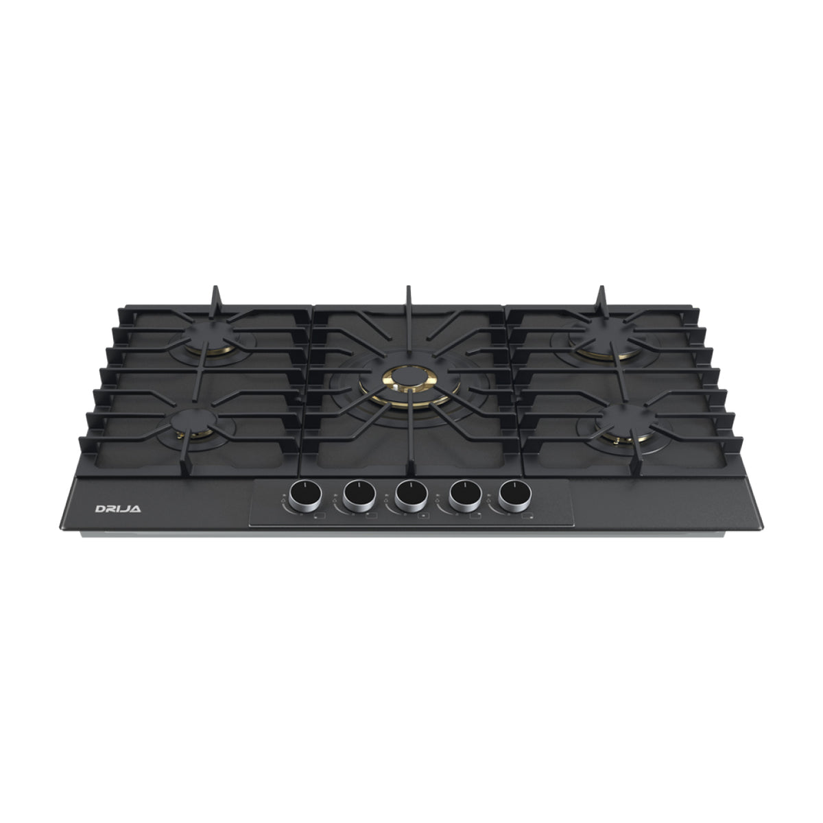 Drija Italia 90 Estufa Empotrable a Gas de Vidrio Templado | 5 Quemadores | 5 Válvulas de Seguridad