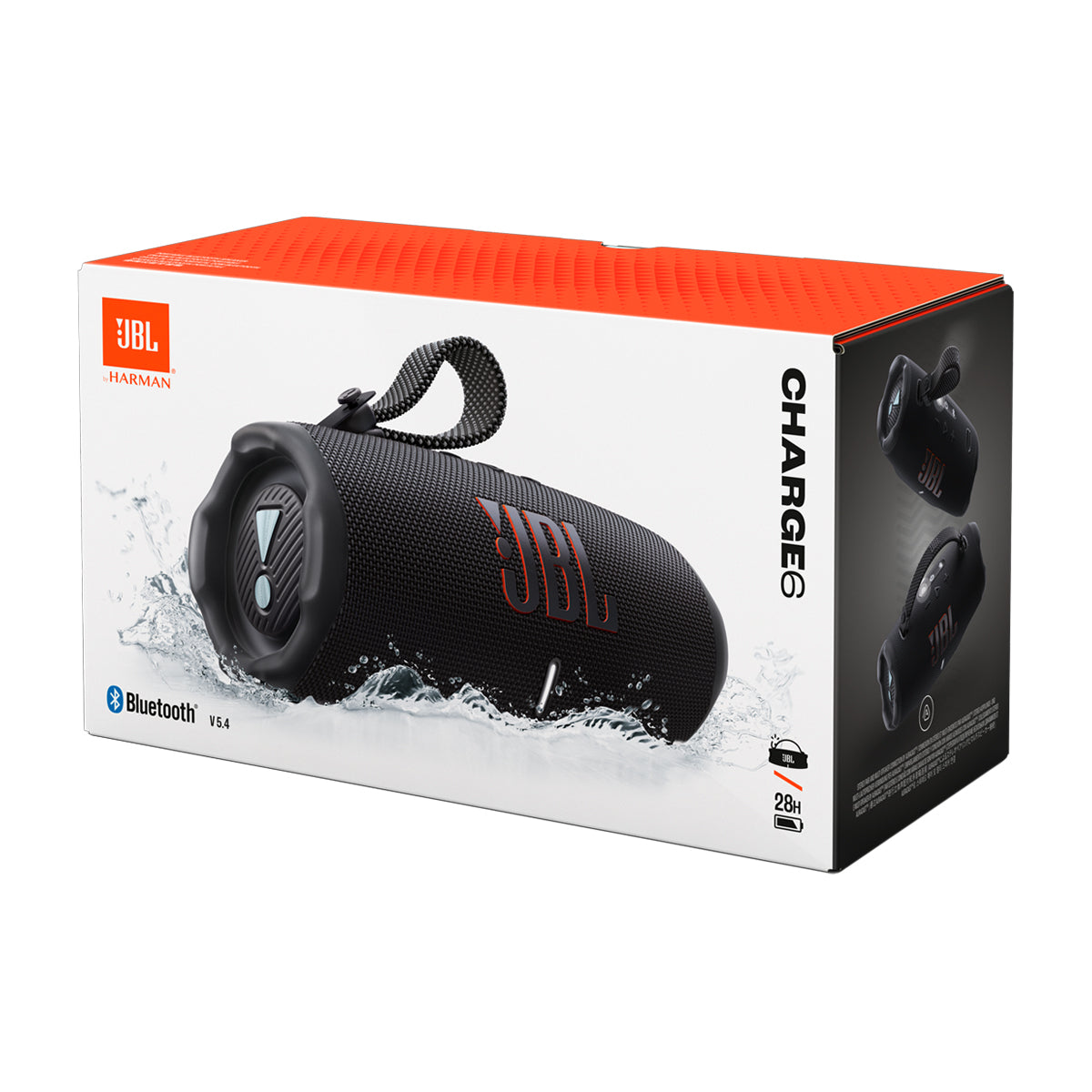 JBL Charge 6 Bocina Portátil Bluetooth Waterproof | AI Sound Boost | 28H | IP68 | Negro