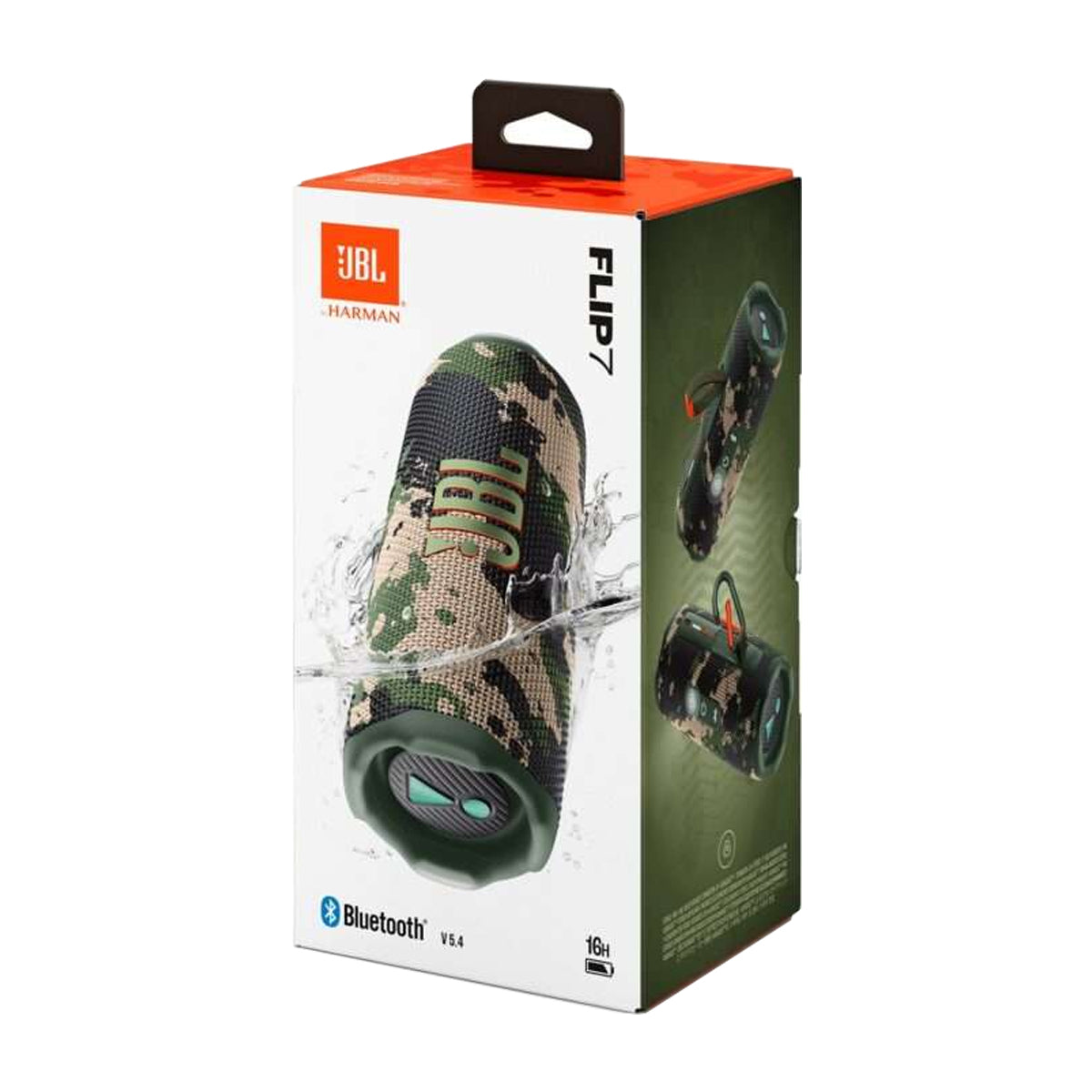 JBL Flip 7 Bocina Portátil Bluetooth Waterproof | AI Sound Boost | 16H | IP68 | Camuflaje