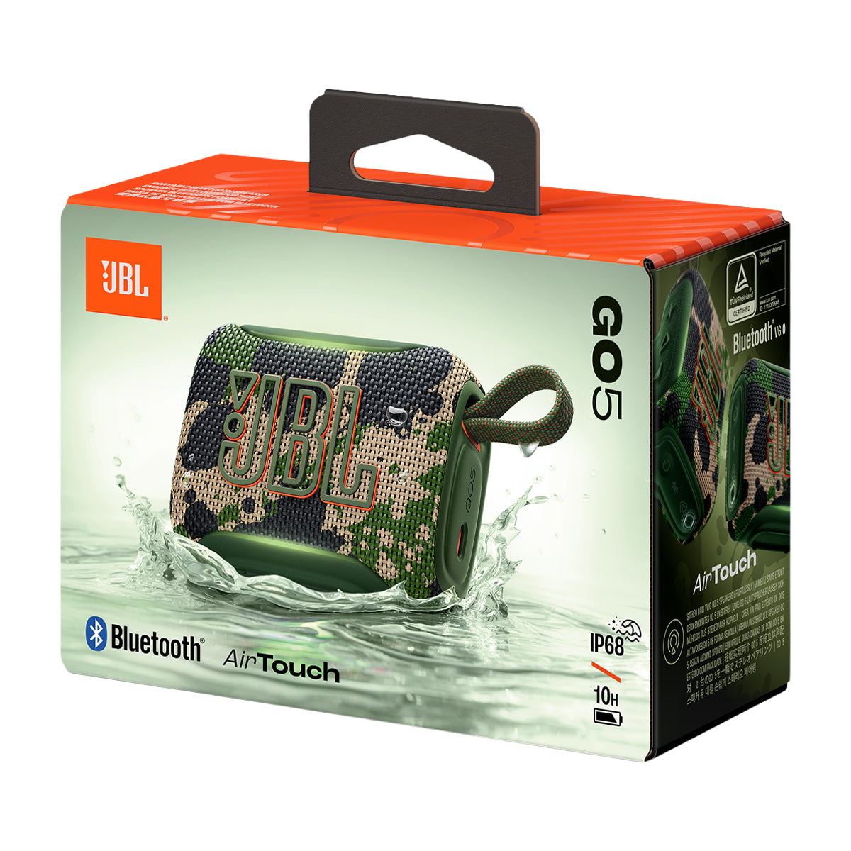 JBL GO 5 Bocina Portátil Bluetooth Waterproof | JBL Pro Sound | 10H | IP68 | Camuflaje