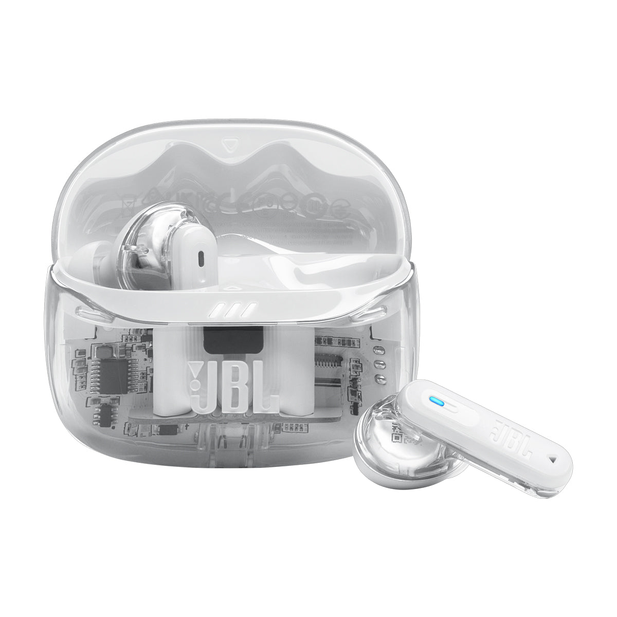 JBL Tune Beam 2 Ghost Edition True Wireless Audífonos Inalámbricos Bluetooth | Adaptive Noise Cancelling | Blanco