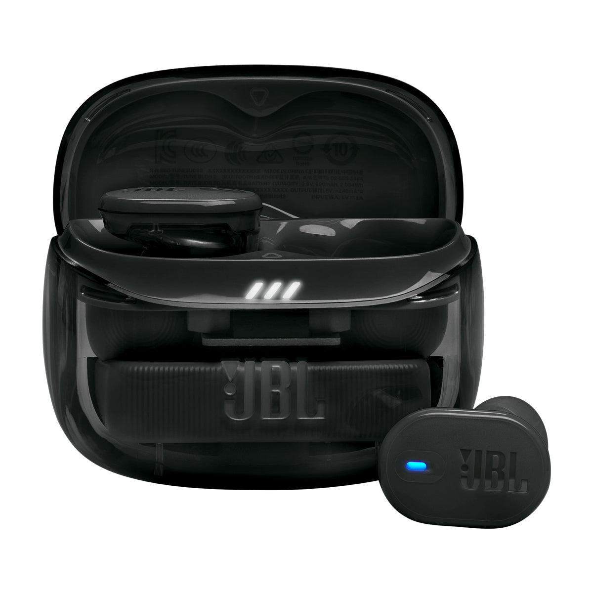 JBL Tune Buds 2 Ghost Edition True Wireless Audífonos Inalámbricos Bluetooth | Adaptive Noise Cancelling | Negro