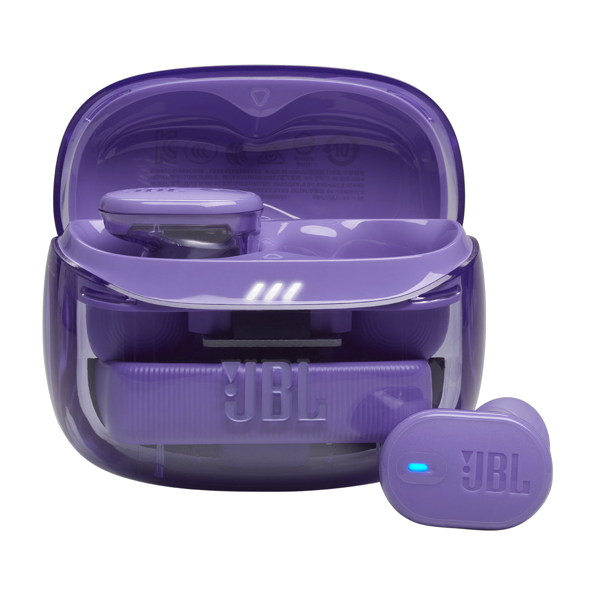 JBL Tune Buds 2 Ghost Edition True Wireless Audífonos Inalámbricos Bluetooth | Adaptive Noise Cancelling | Malva