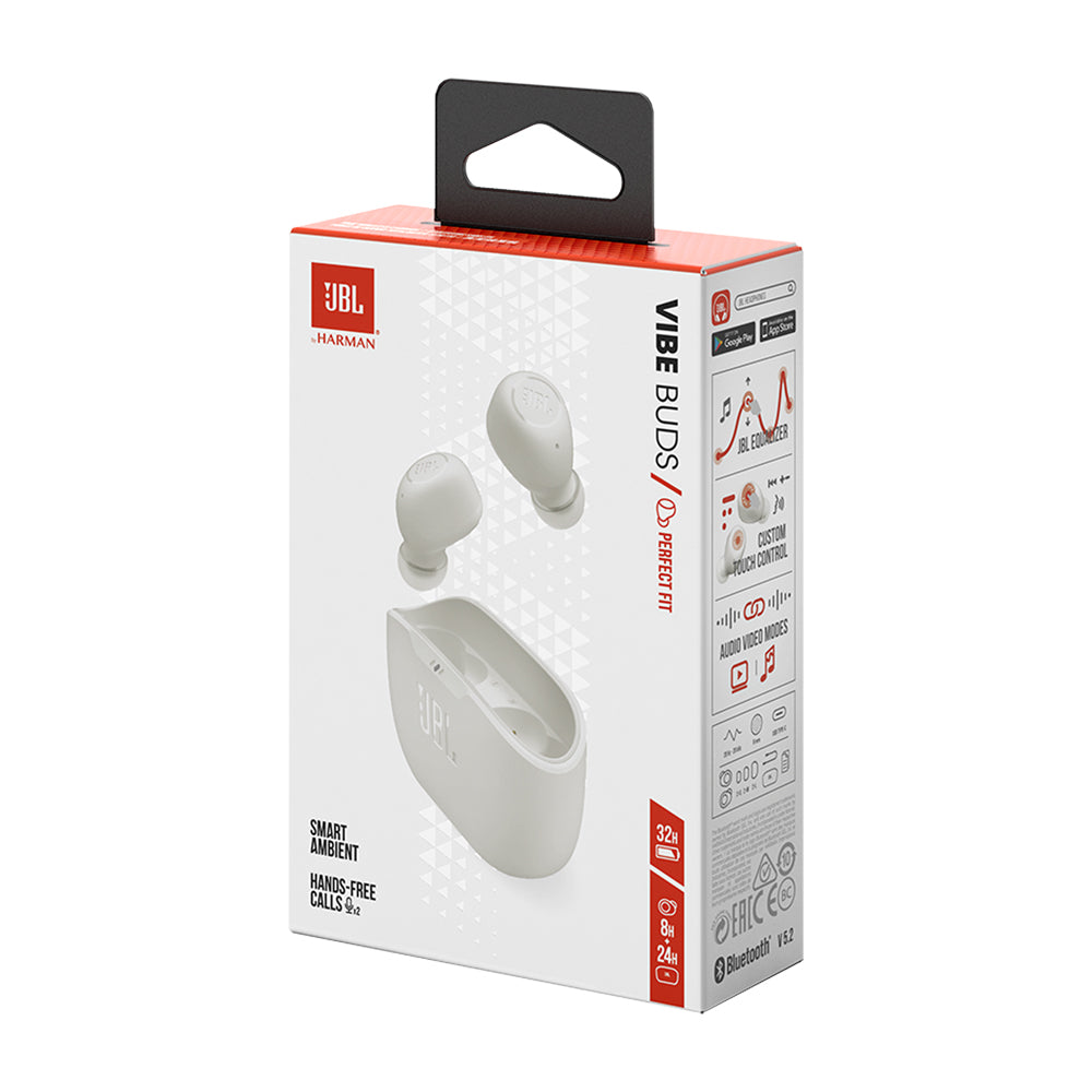 JBL Vibe Buds True Wireless Audífonos Inalámbricos Bluetooth | Blanco