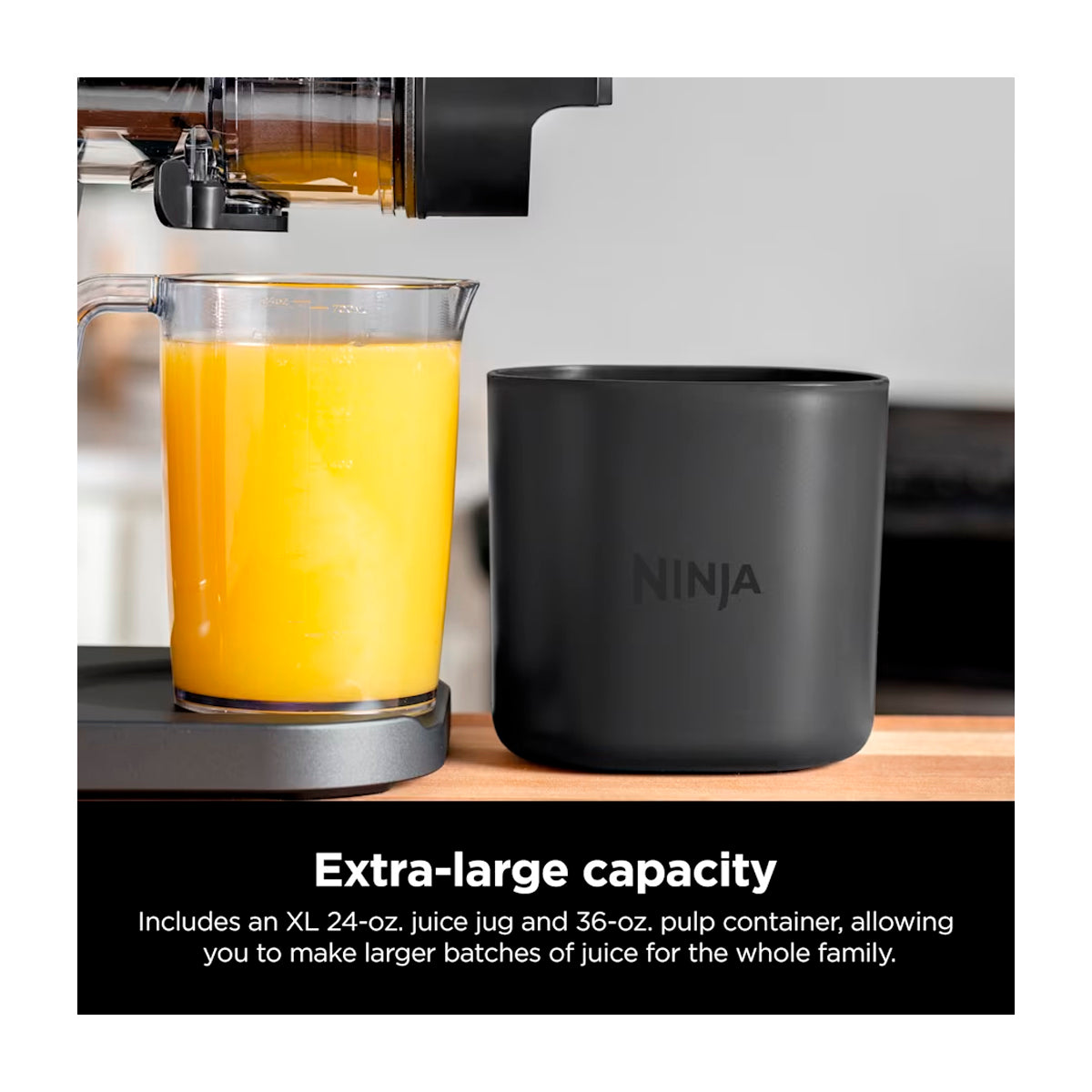 Ninja Neverclog Extractor De Jugos | 700 ml | Alta Potencia | Control de pulpa | Acero inoxidable