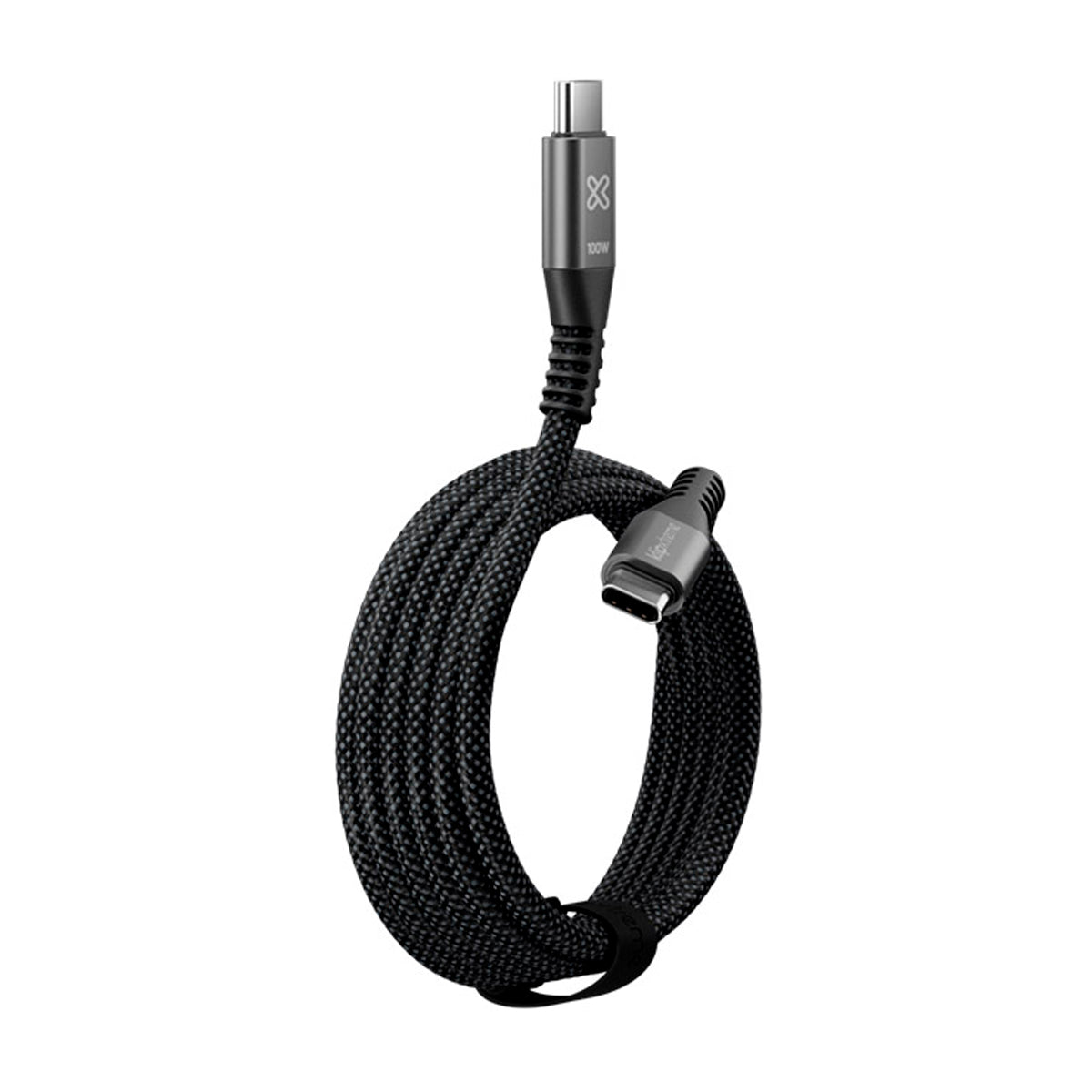 Klip Xtreme PowerGo 550 Cable USB C a USB C | 1.8 Metros | Negro Plateado