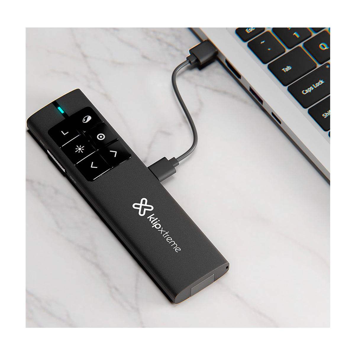 Klip Xtreme SlideMaster Pro Puntero Láser Inalámbrico Remoto | Botón Multifunción | 50m de Alcance