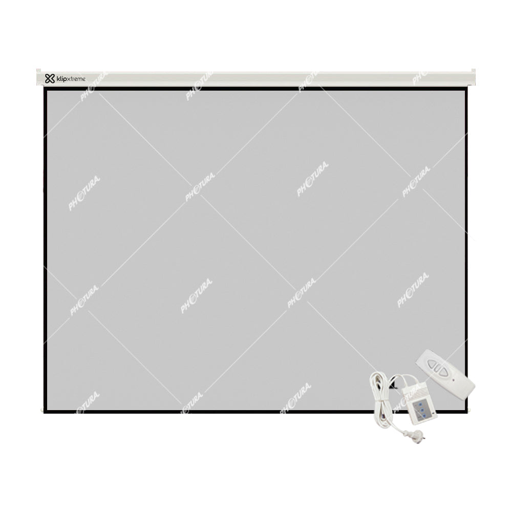 Klip Xtreme Pantalla Motorizada para Proyector de 120" | Para Pared y Techo | 4:3