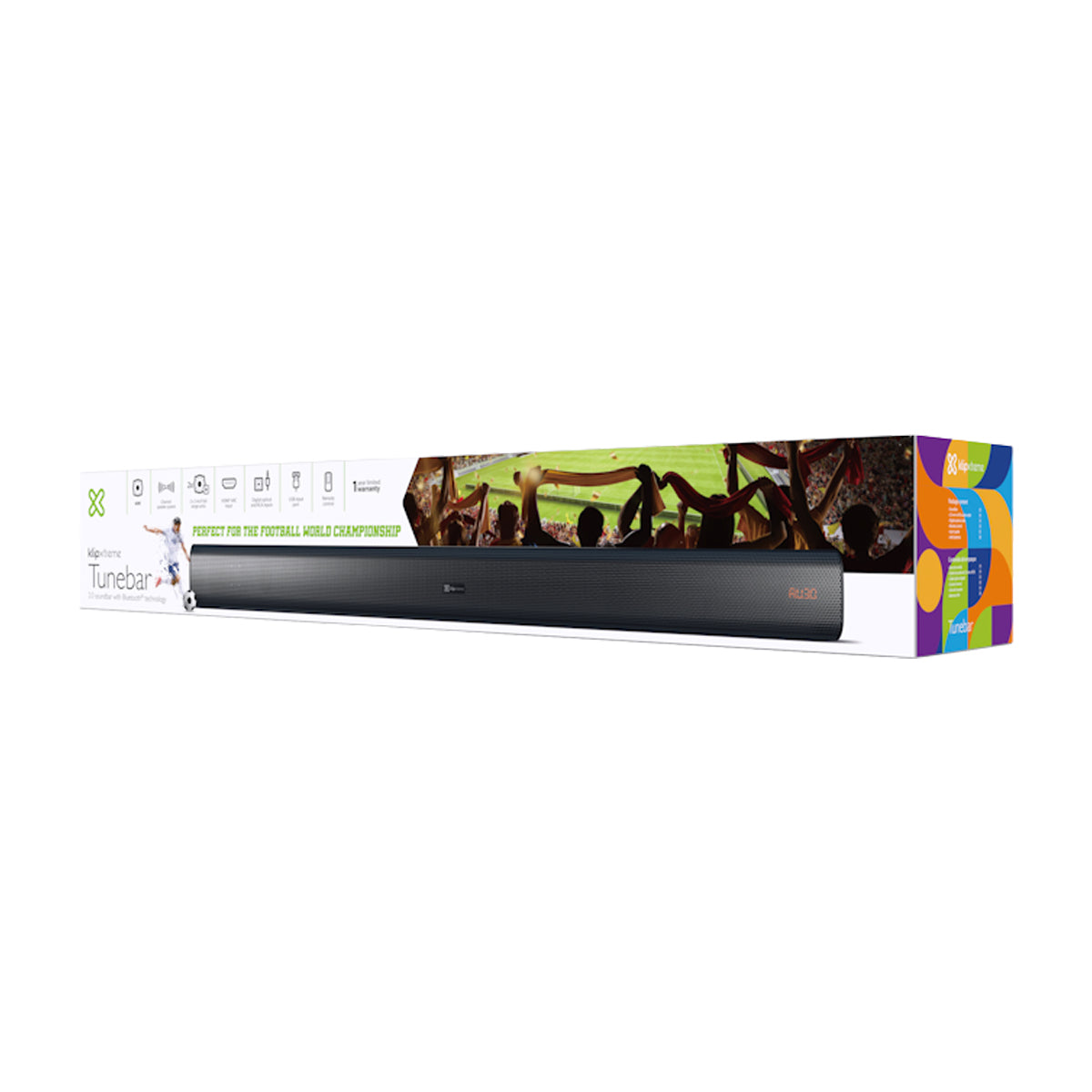 Klip Xtreme Tunebar Barra de Sonido Inalámbrica Bluetooth de 2.0 Canales | 60W