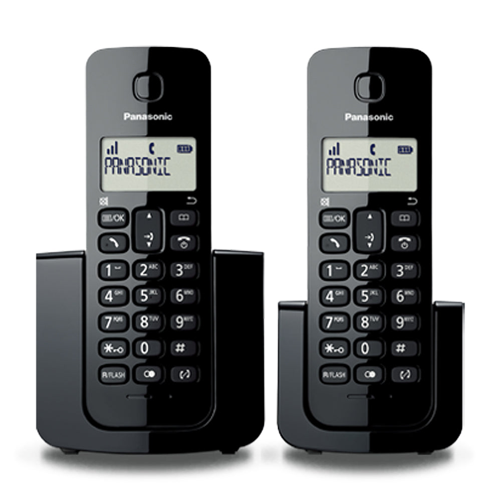 Panasonic Teléfono Inalámbrico de Mesa | Caller ID | 1 Línea | 2 Auriculares | Negro