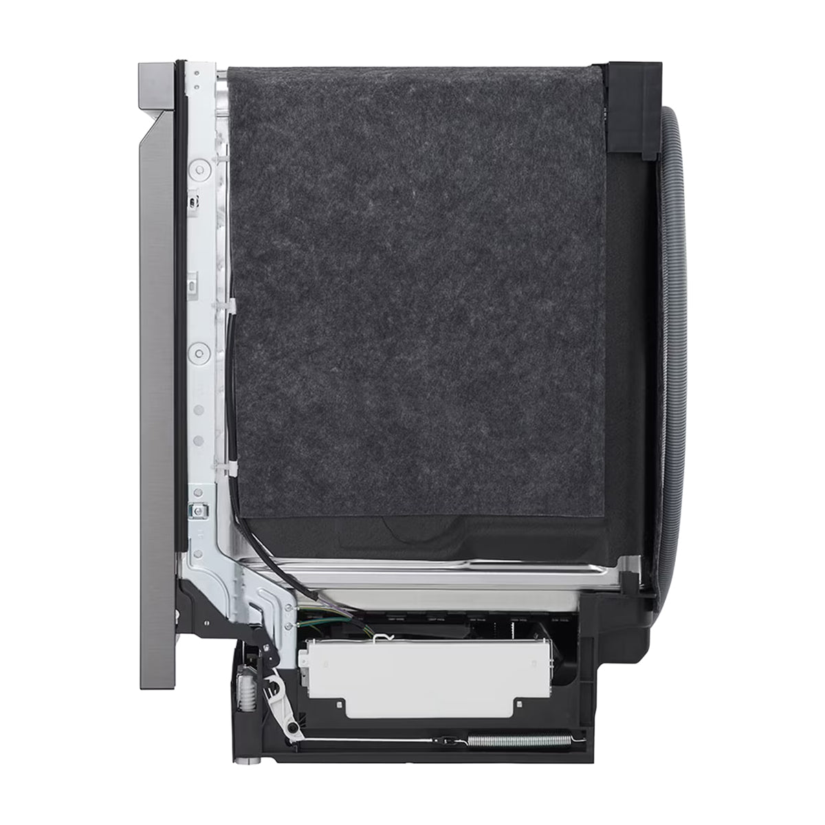 LG Lavaplatos Empotrable de 24" | Inverter Direct Drive | Digital | ThinQ | QuadWash | True Steam | Tercera Rejilla | Silencioso 44 dBA | 15 P/S | Acero Inoxidable