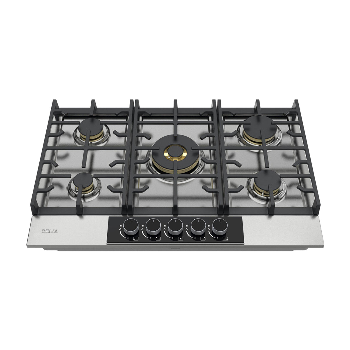 Drija Livorno 76 Professionale Estufa Empotrable a Gas de Acero Inoxidable | 5 Quemadores | 5 Válvulas de Seguridad
