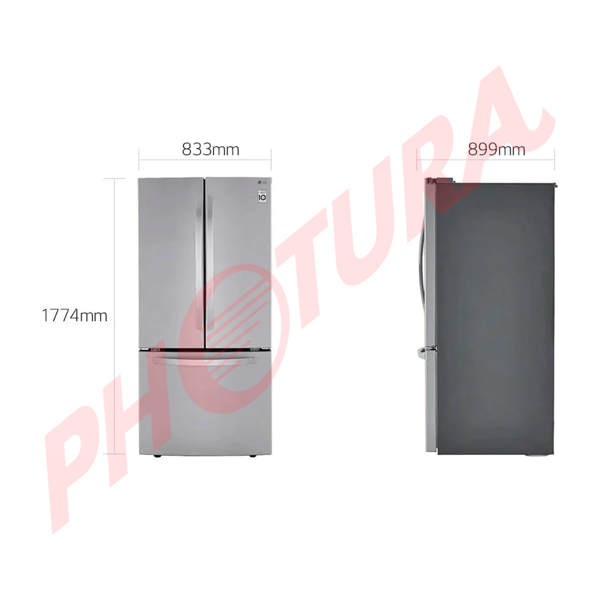LG Refrigeradora French Door Linear Inverter de 3 Puertas | Linear Cooling | Multi Air Flow | Door Cooling + | 25p3