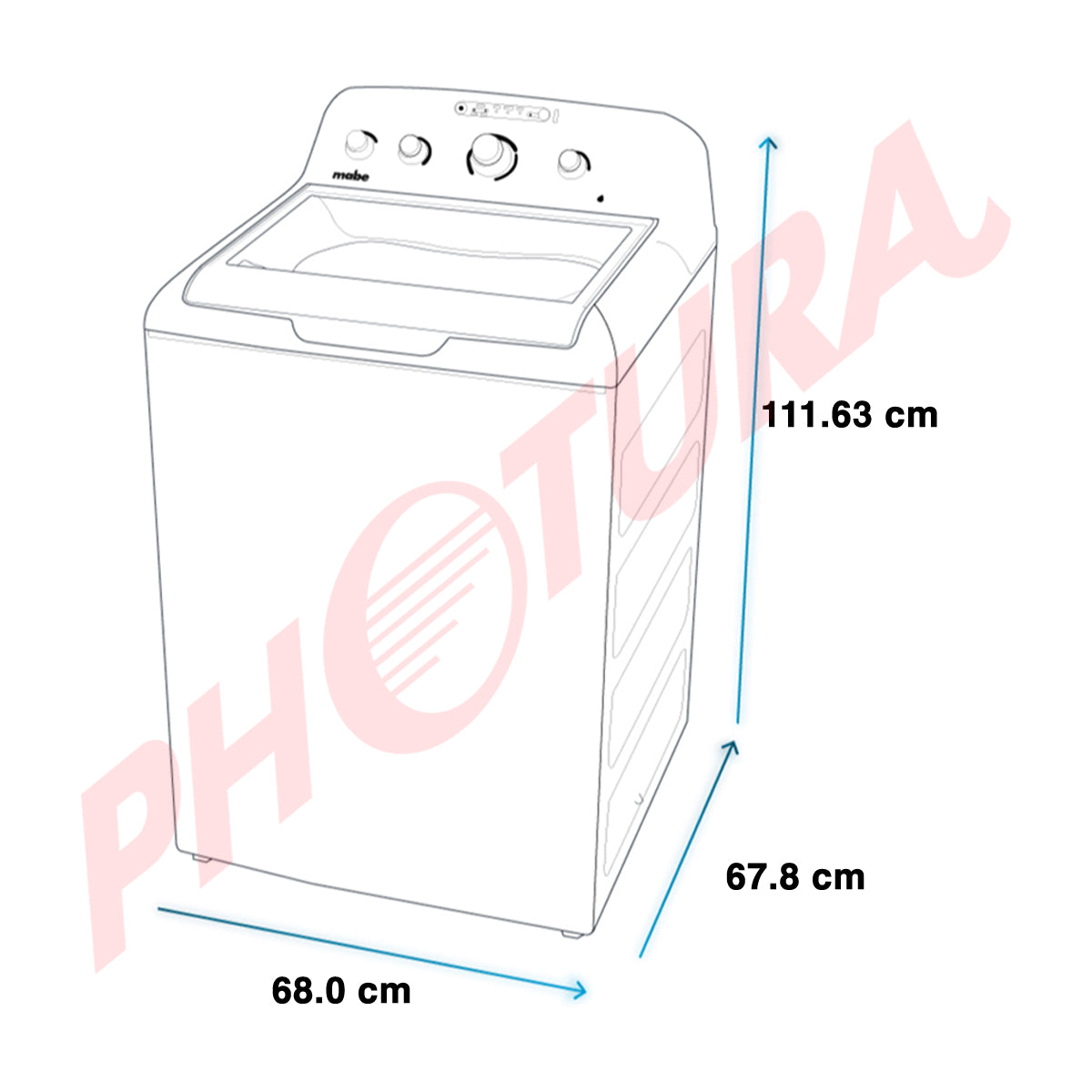 Mabe Lavadora Automática de Carga Superior | 11 Programas Automáticos | Aqua Saver Green | 22kg