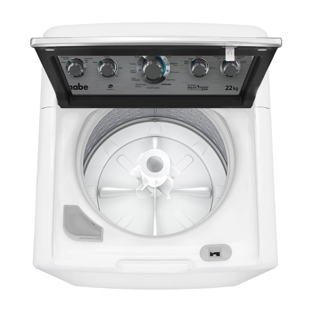 Mabe Lavadora Automática de Carga Superior | 11 Programas Automáticos | Aqua Saver Green | 22kg