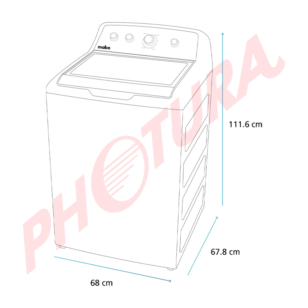 Mabe Lavadora Automática de Carga Superior | 11 Programas Automáticos | Aqua Saver Green | 22kg