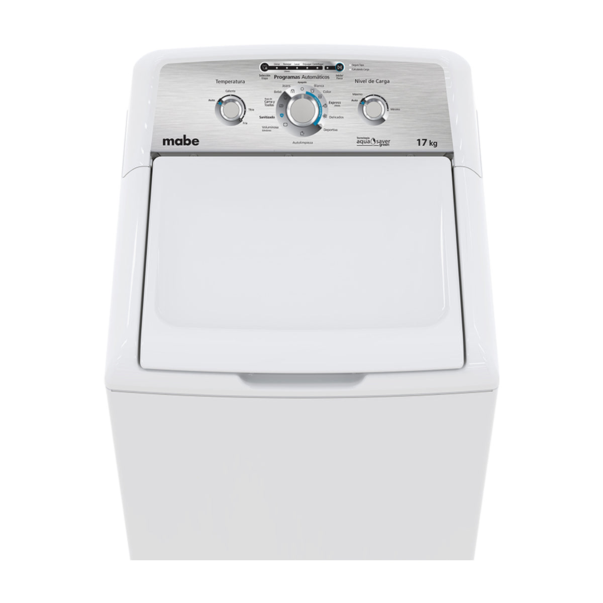Mabe Lavadora Automática de Carga Superior | 11 Programas Automáticos | Aqua Saver Green | 17kg