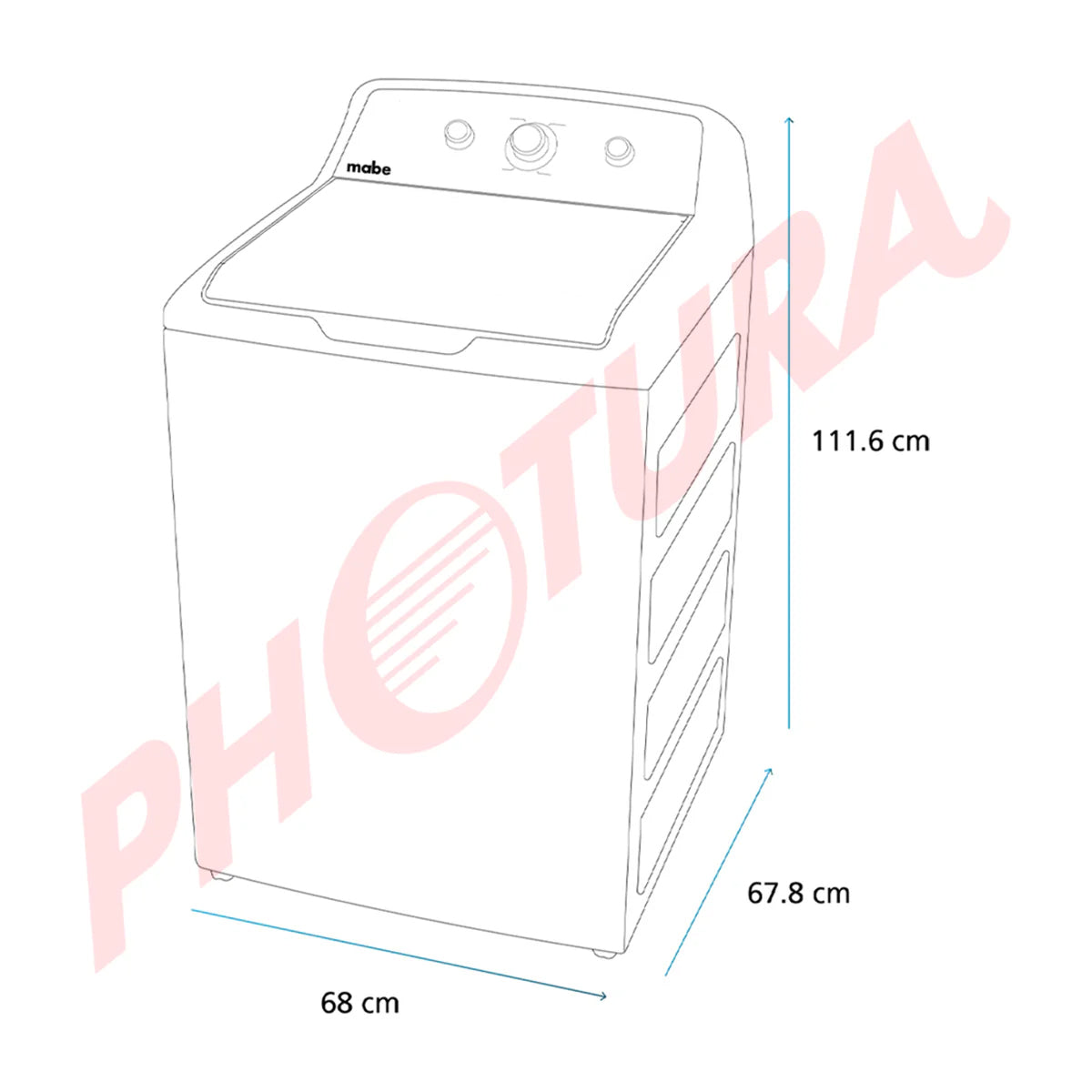 Mabe Lavadora Automática de Carga Superior | 11 Programas Automáticos | Aqua Saver Green | 17kg