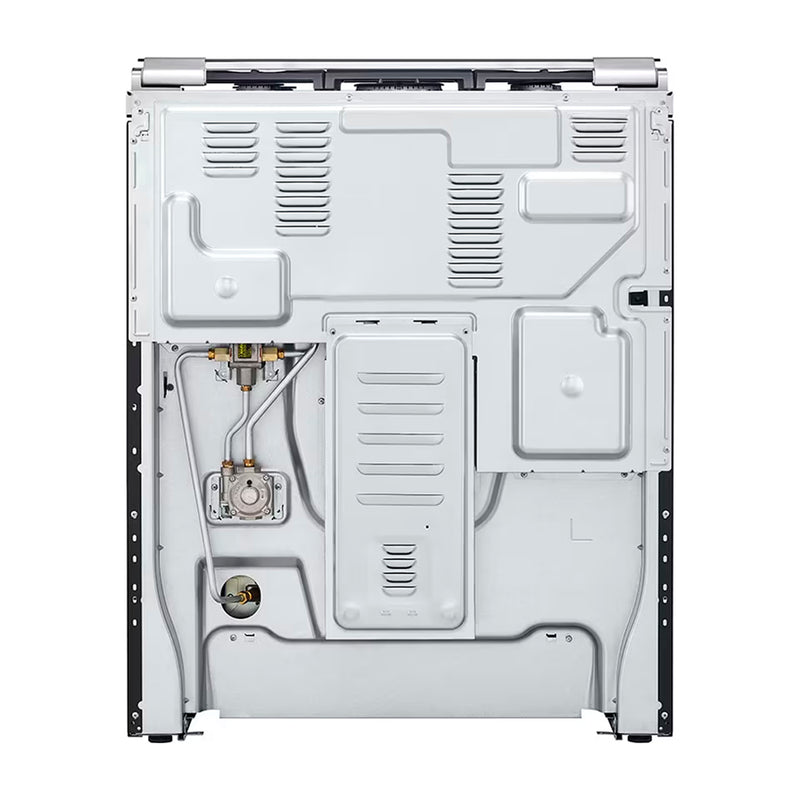 LG Estufa a Gas de Acero Inoxidable | Smart WiFi ThinQ | 5.8p3 | Ultra Heat | Air Fryer | Convección | Panel Digital | Tapa | Plancha | 30" | 5 Quemadores