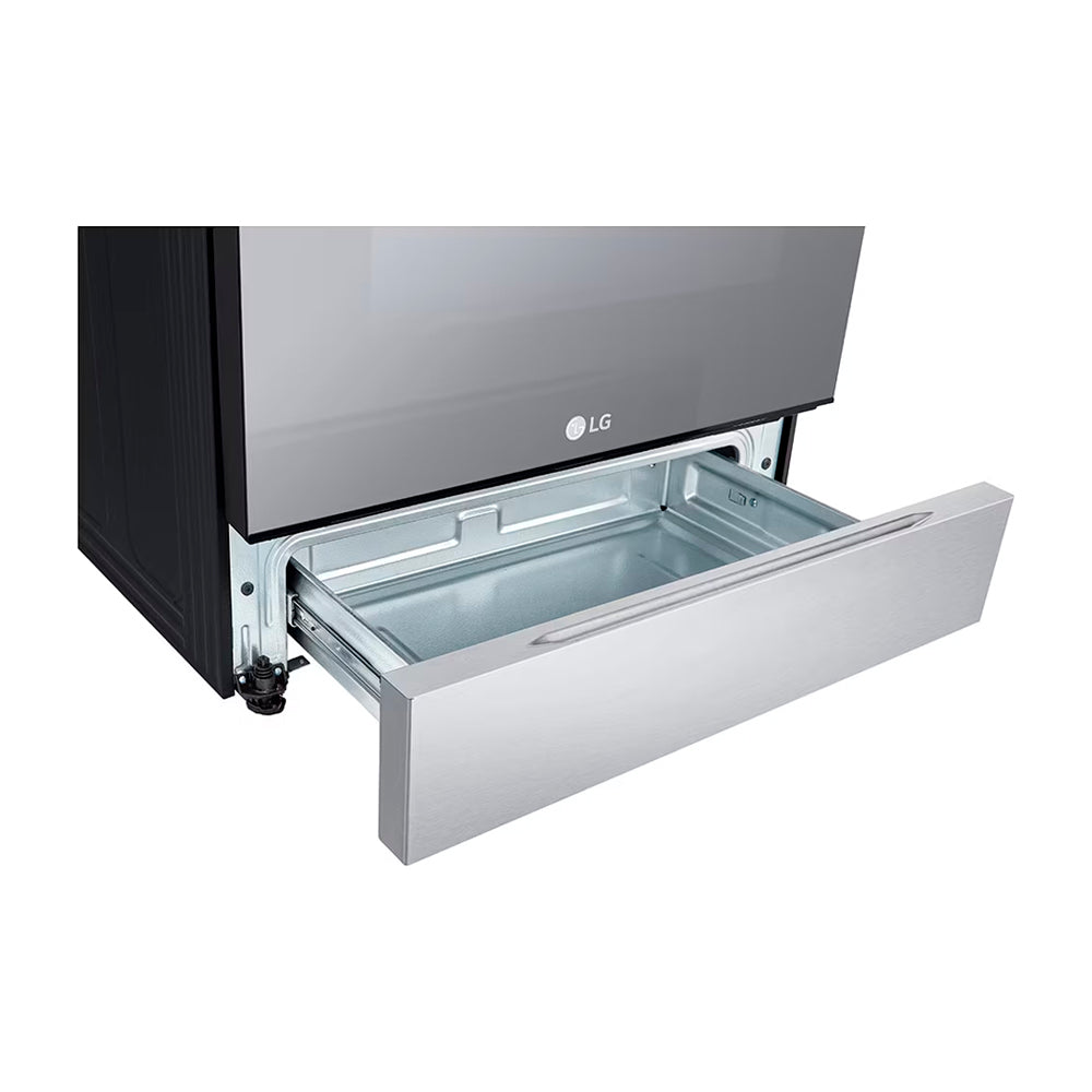 LG Estufa a Gas de Acero Inoxidable | Smart WiFi ThinQ | 5.8p3 | Ultra Heat | Air Fryer | Convección | Panel Digital | Tapa | Plancha | 30" | 5 Quemadores