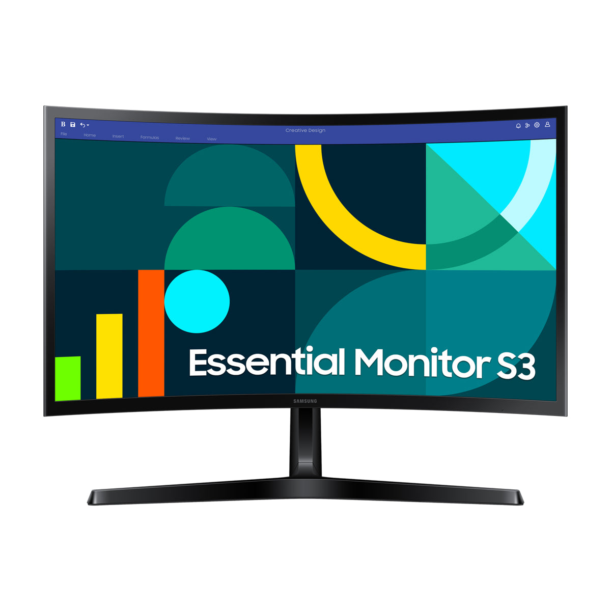 Samsung Essential S36GD Monitor Curvo VA LED Full HD de 24" | Diseño Ultra Fino | Flicker Free | Game Mode