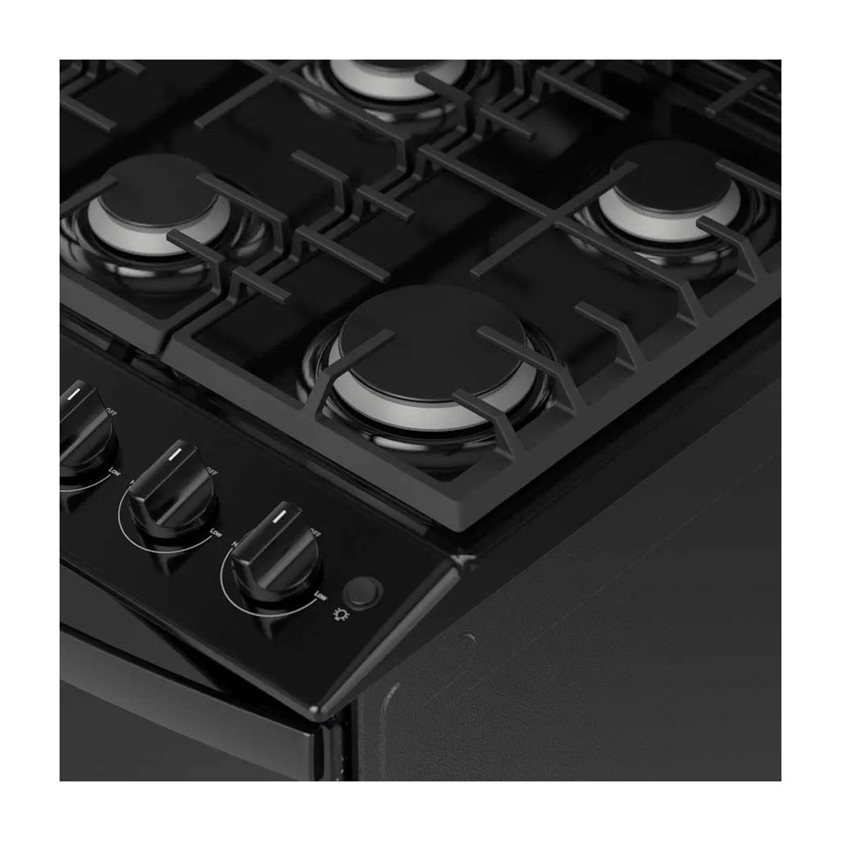 Whirlpool Estufa a Gas de Acero Inoxidable | Quemador Super | Ever Clean | Plancha | 30" | 6 Quemadores | Negro