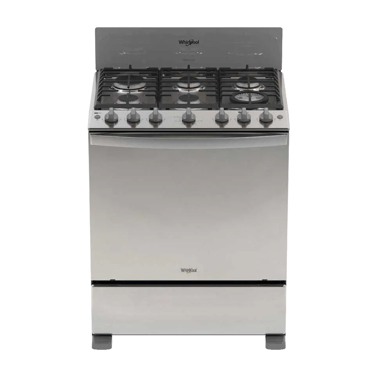 Whirlpool Estufa a Gas de Acero Inoxidable | Convección | Xpert Flamma | Xpert Air Fry | Xpert Air Bake | Tipo Espejo | 30" | 6 Quemadores