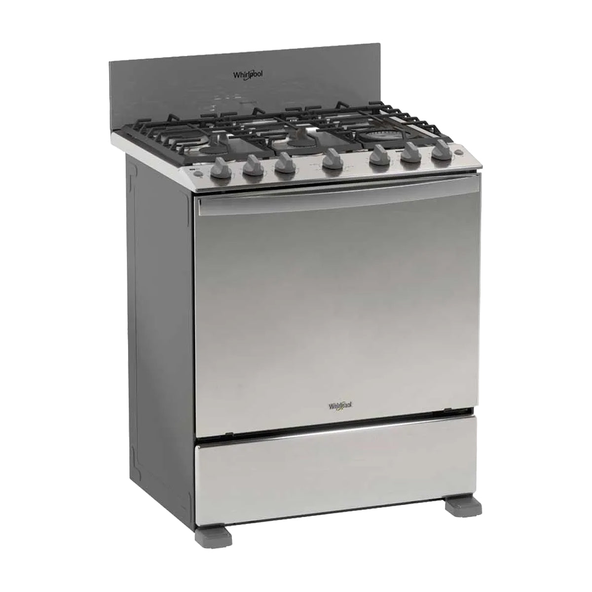 Whirlpool Estufa a Gas de Acero Inoxidable | Convección | Xpert Flamma | Xpert Air Fry | Xpert Air Bake | Tipo Espejo | 30" | 6 Quemadores