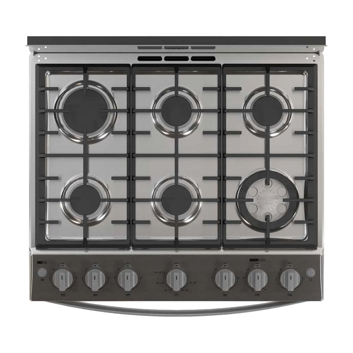 Whirlpool Estufa a Gas de Acero Inoxidable | Convección | Xpert Flamma | Xpert Air Fry | Xpert Air Bake | Tipo Espejo | 30" | 6 Quemadores