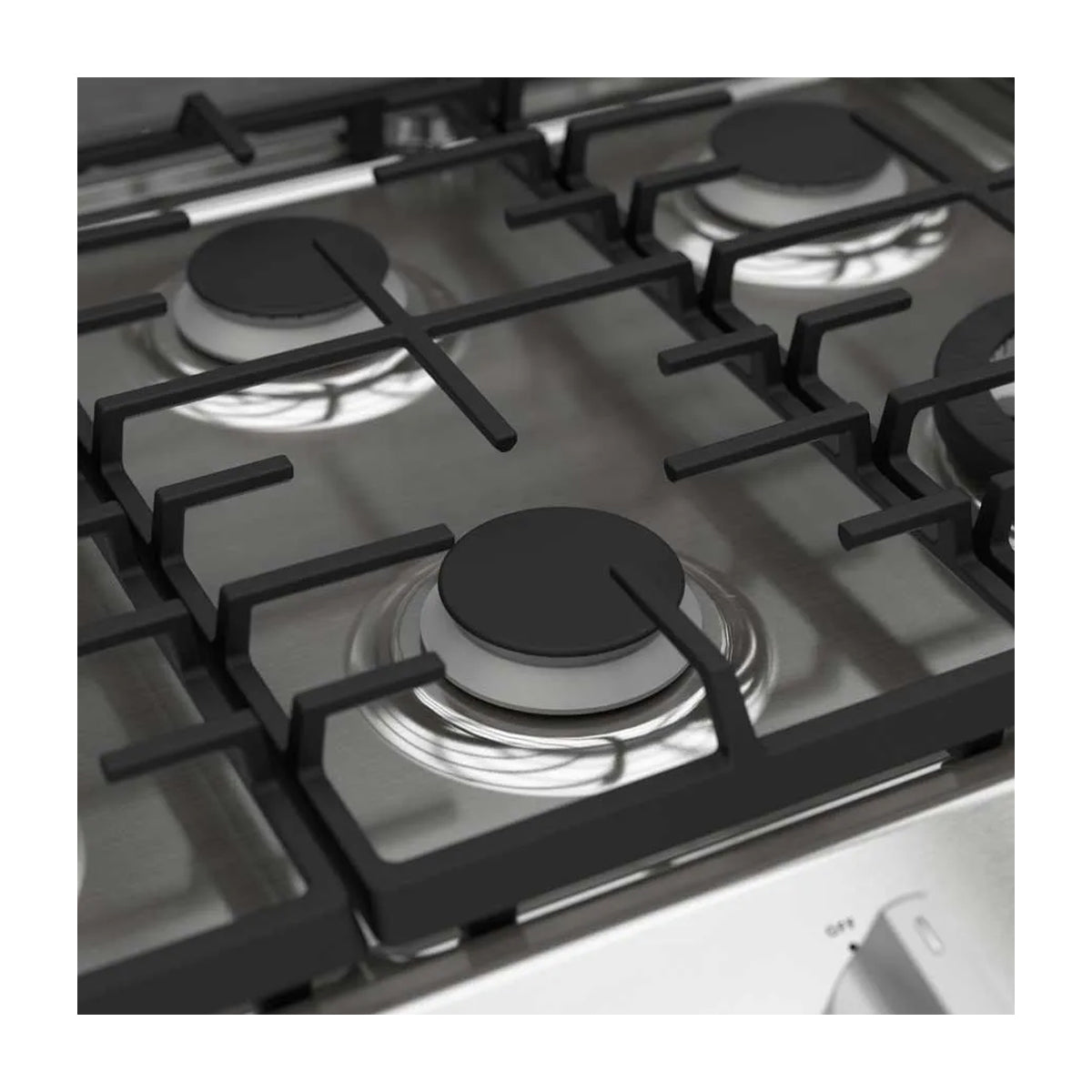 Whirlpool Estufa a Gas de Acero Inoxidable | Convección | Xpert Flamma | Xpert Air Fry | Xpert Air Bake | Tipo Espejo | 30" | 6 Quemadores