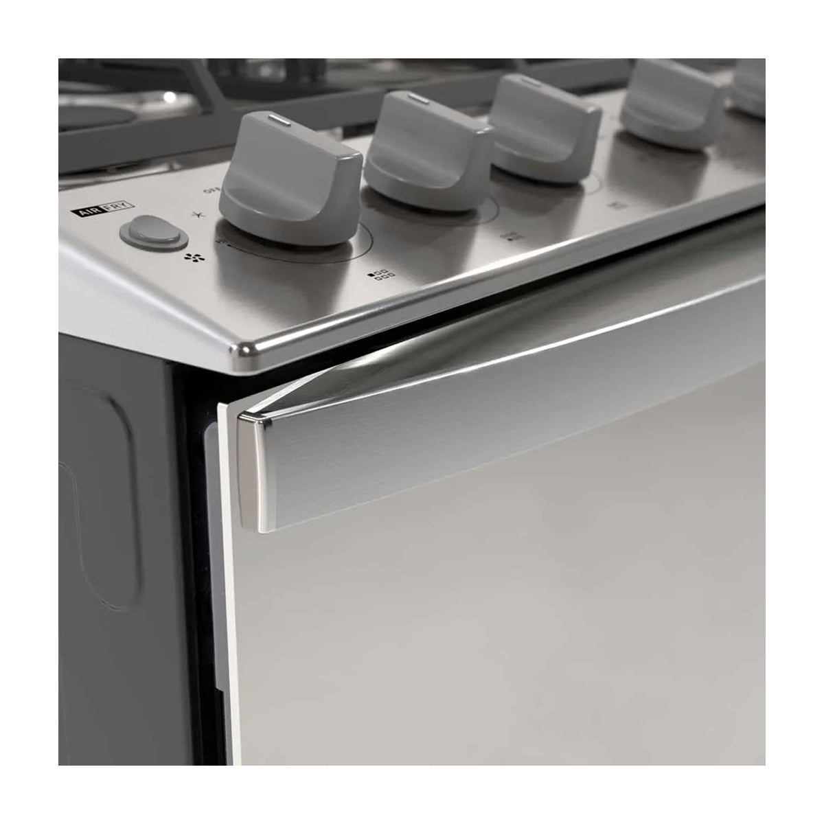 Whirlpool Estufa a Gas de Acero Inoxidable | Convección | Xpert Flamma | Xpert Air Fry | Xpert Air Bake | Tipo Espejo | 30" | 6 Quemadores