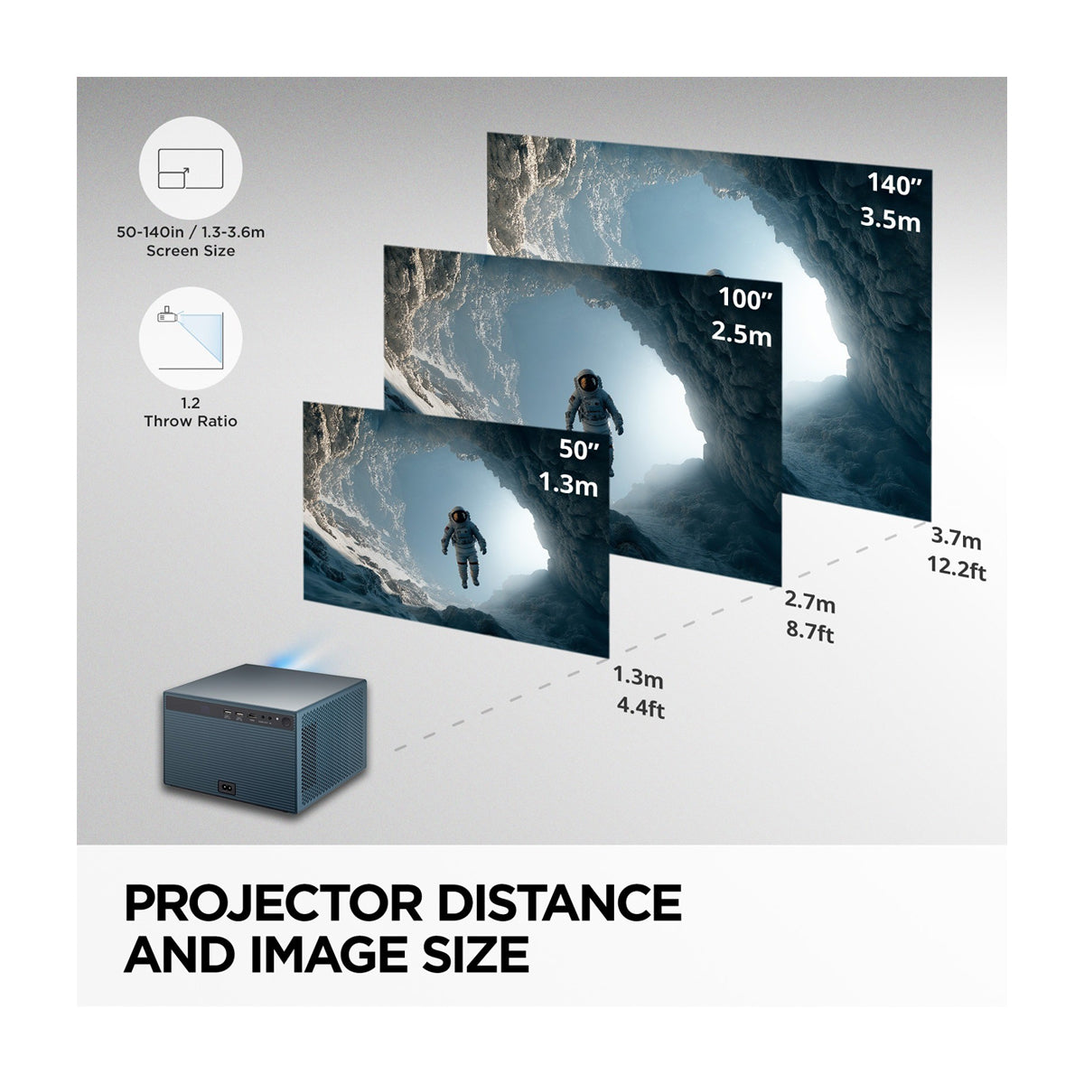 ViewSonic Proyector Smart | Google TV | FHD | 630 Lúmenes | 50" - 140" | 16:9 | WiFi | Bluetooth | Altavoces Harman Kardon