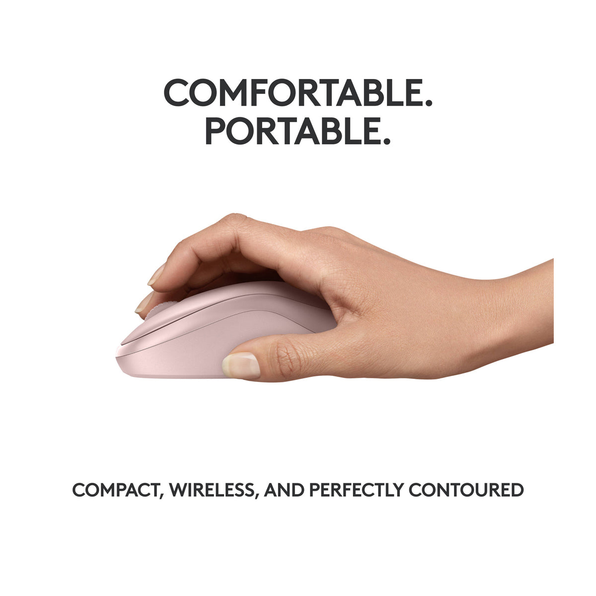 Logitech M240 Mouse Inalámbrico Silencioso | Bluetooth | Rosa