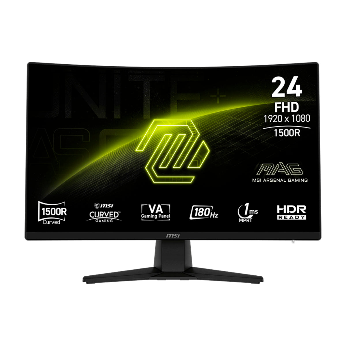 MSI Monitor Curvo Gaming VA Full HD HDR de 24" | Anti-Flicker | Ai Vision | Adaptive-Sync | 180Hz | 1ms