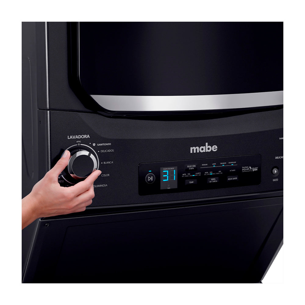 Mabe Centro de Lavado Premium a Gas | Display Touch | Infusor Aqua Energy | Aqua Saver Green | 20kg | Gris Diamante