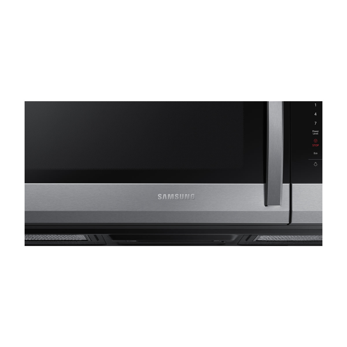 Samsung Microondas Extractor OTR de 1000W | Auto Cook | Glass Touch Panel | Interior de Cerámica | 1.7p3 | Plateado