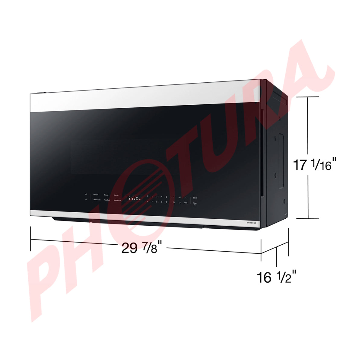 Samsung BESPOKE Microondas Extractor OTR de 1000W | Cocción con Sensor | Glass Touch Control | Interior de Cerámica | 2.1p3 | Blanco
