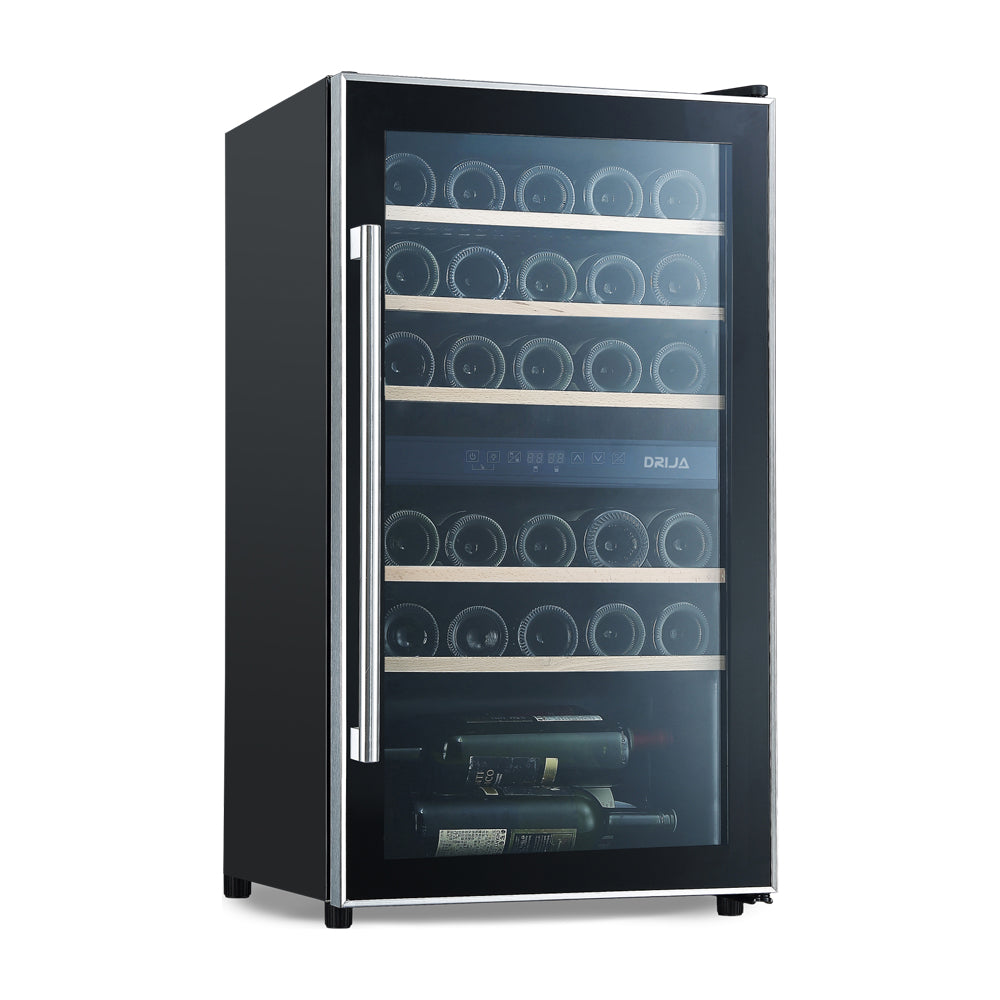 Drija Merlot 29 Vinera de Compresor de 29 Botellas | Rejillas de Madera Deslizables