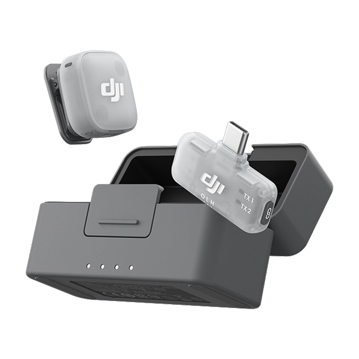 DJI Mic Mini 2 Sistema de Micrófono Inalámbrico Doble Canal | 1 Transmisor | 1 Receptor Móvil | Para Cámaras Profesionales, Smartphones, Tablets y Computadoras | Cubierta Magnética Intercambiable
