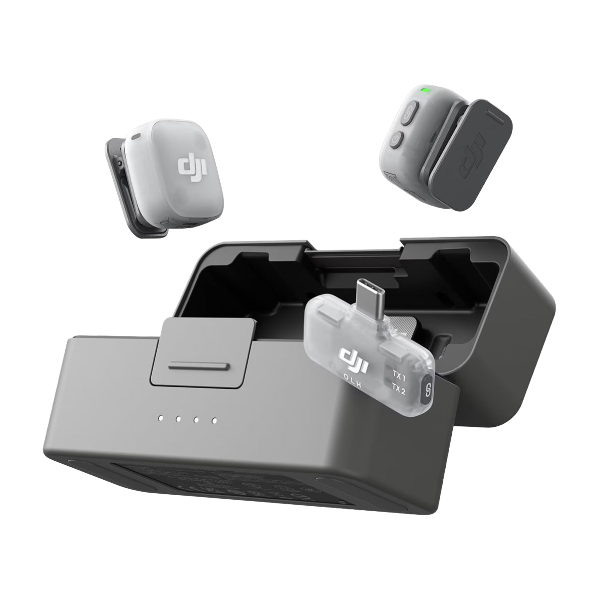 DJI Mic Mini 2 Sistema de Micrófono Inalámbrico Doble Canal | 2 Transmisores | 1 Receptor Móvil | Para Cámaras Profesionales, Smartphones, Tablets y Computadoras | Cubierta Magnética Intercambiable