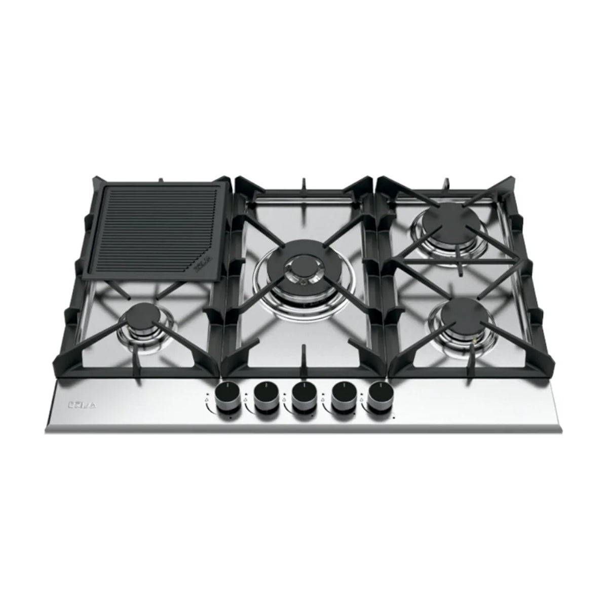 Drija Milan 76 Pro Estufa Empotrable a Gas de Acero Inoxidable | 5 Quemadores | 5 Válvulas de Seguridad