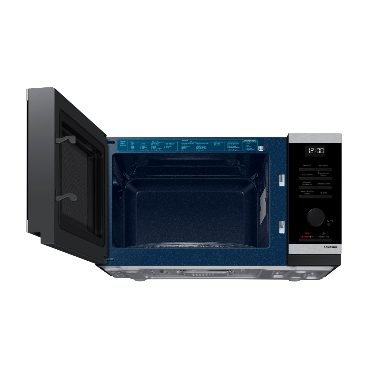 Samsung Microondas de 750W | Convección | Grill | Interior de Cerámica | Steam Cook | Modo Eco | 0.8p3 | Negro