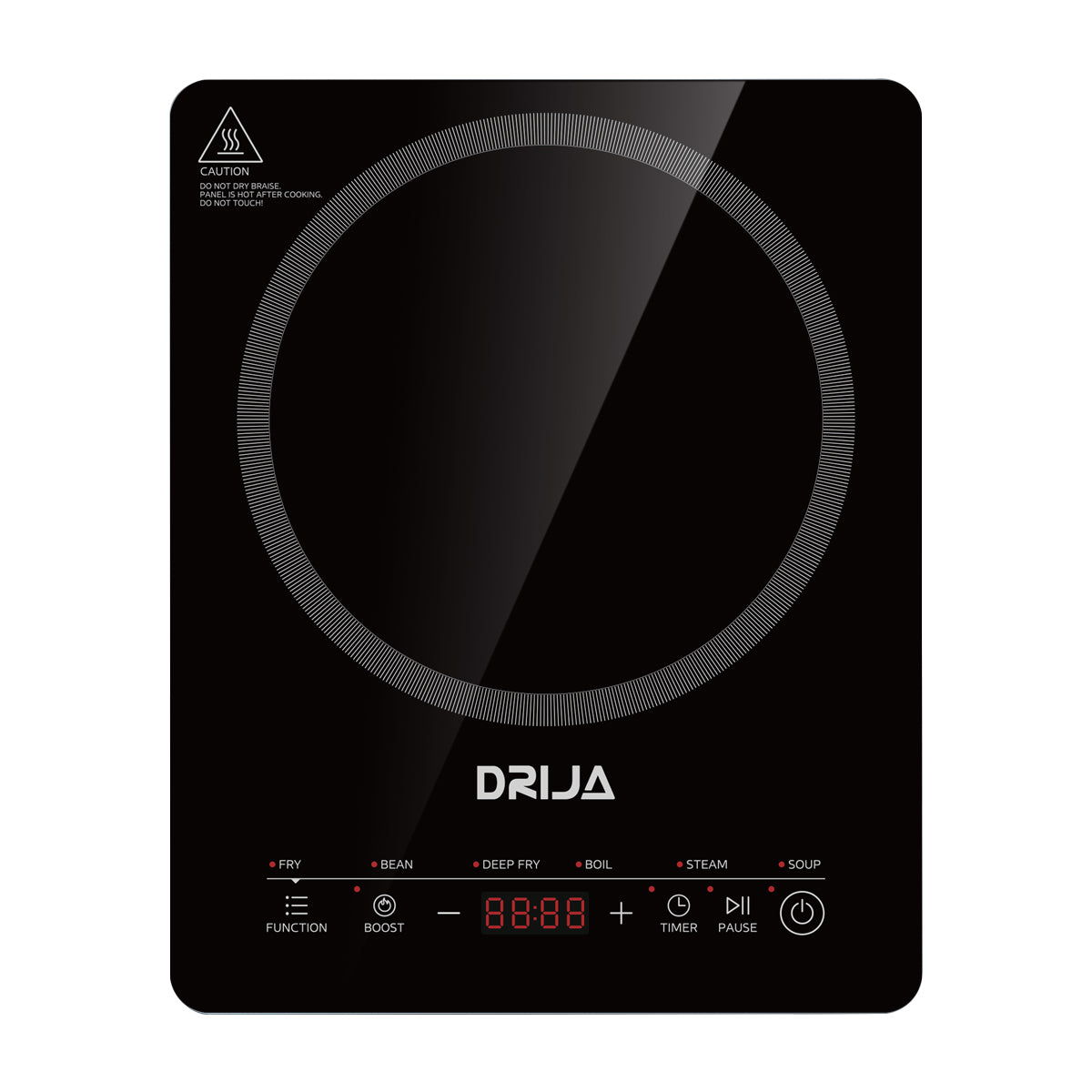 Drija Múnich 28 Induktion Estufa de Mesa Eléctrica de Vitrocerámica | 1 Quemadores | Control Táctil