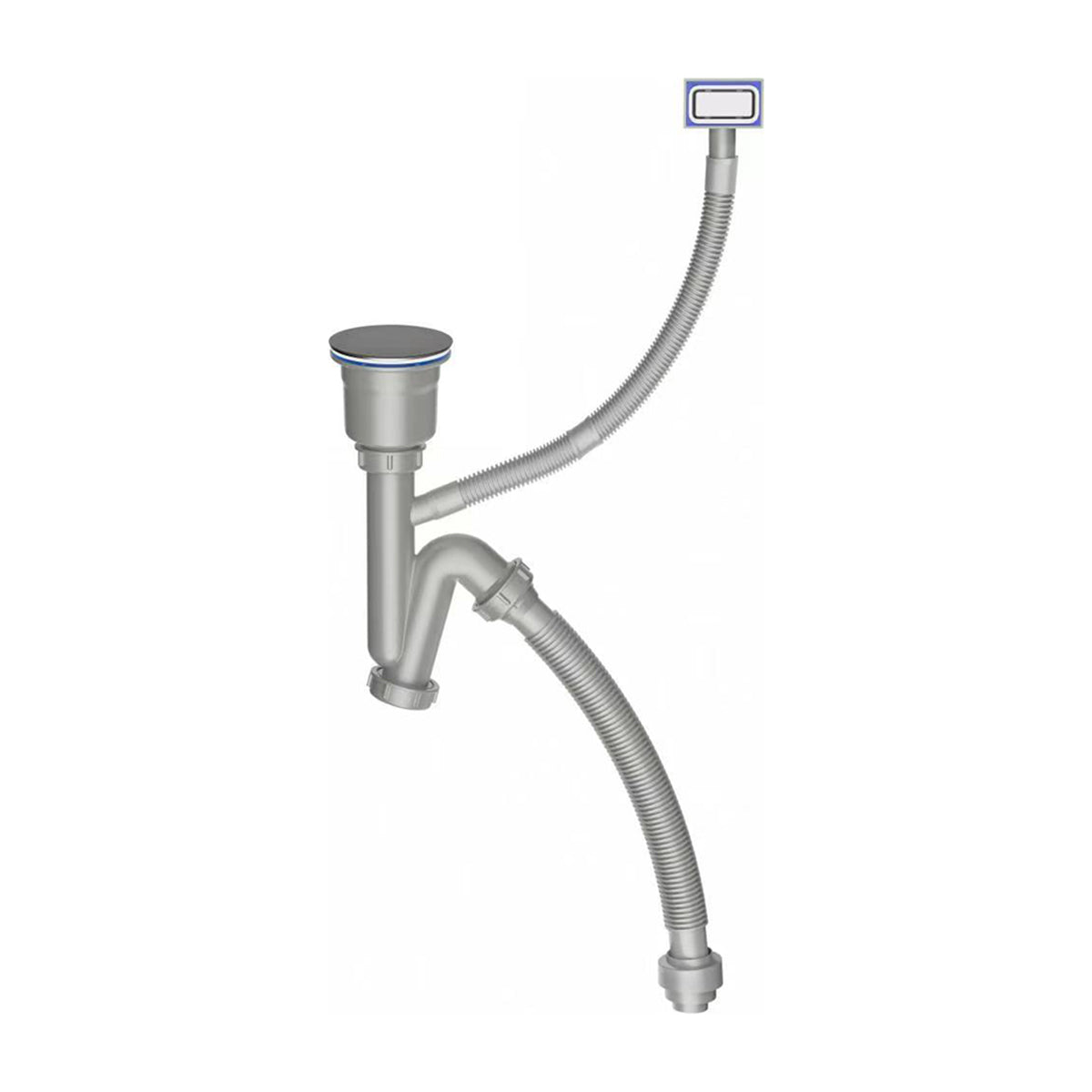 DRIJA Murano 76 Fregador Moderno de Acero Inoxidable | Sistema Anti Reboso | Enjuagador de Vasos | Dispensador de Jabón